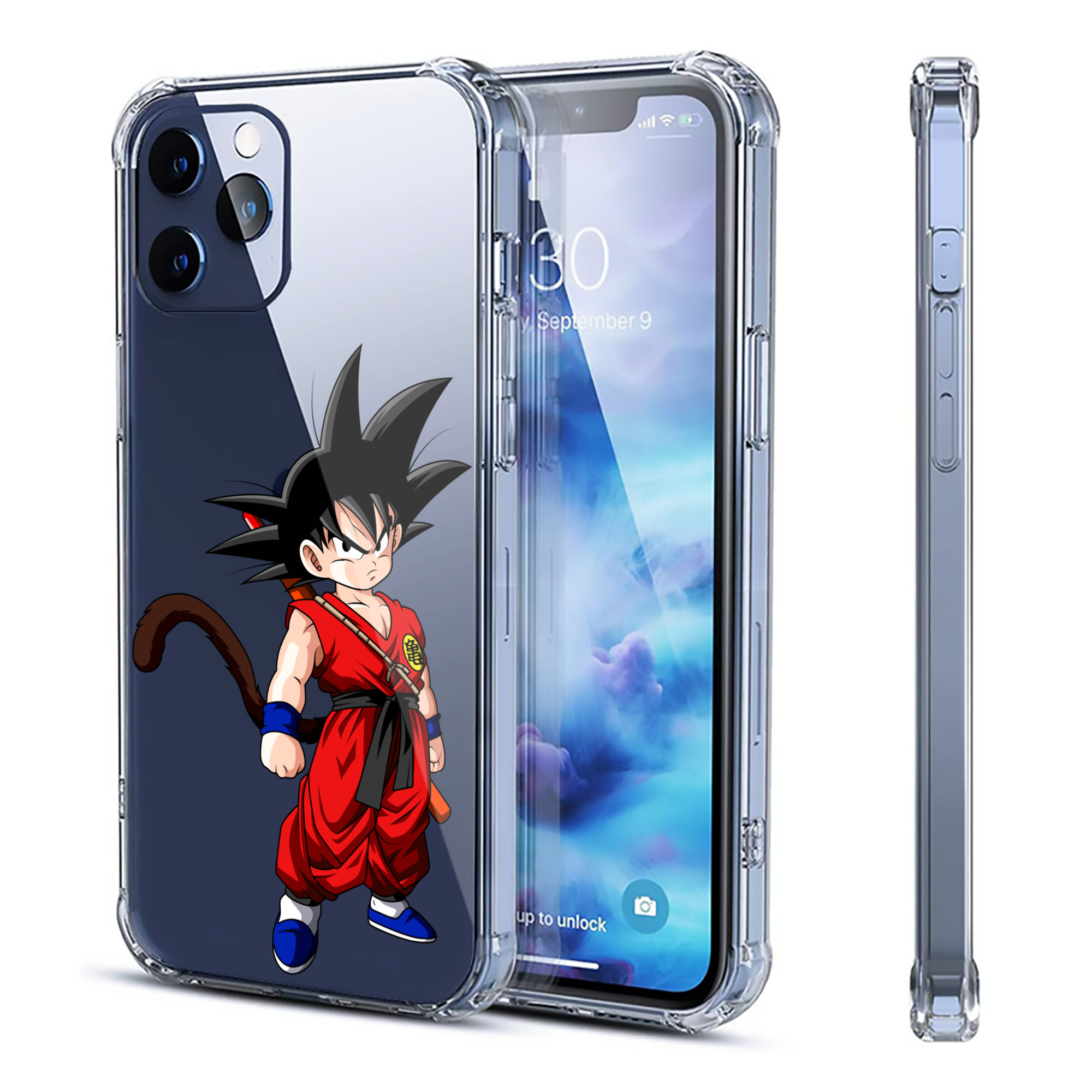 （画像用） ドラゴンボール 孫悟空（そん ごくう）Son Goku カカロット DRAGON BALL Kakarotto 【iPhone 12シリーズ対応】透明スマホケース（クリアソフトケース）